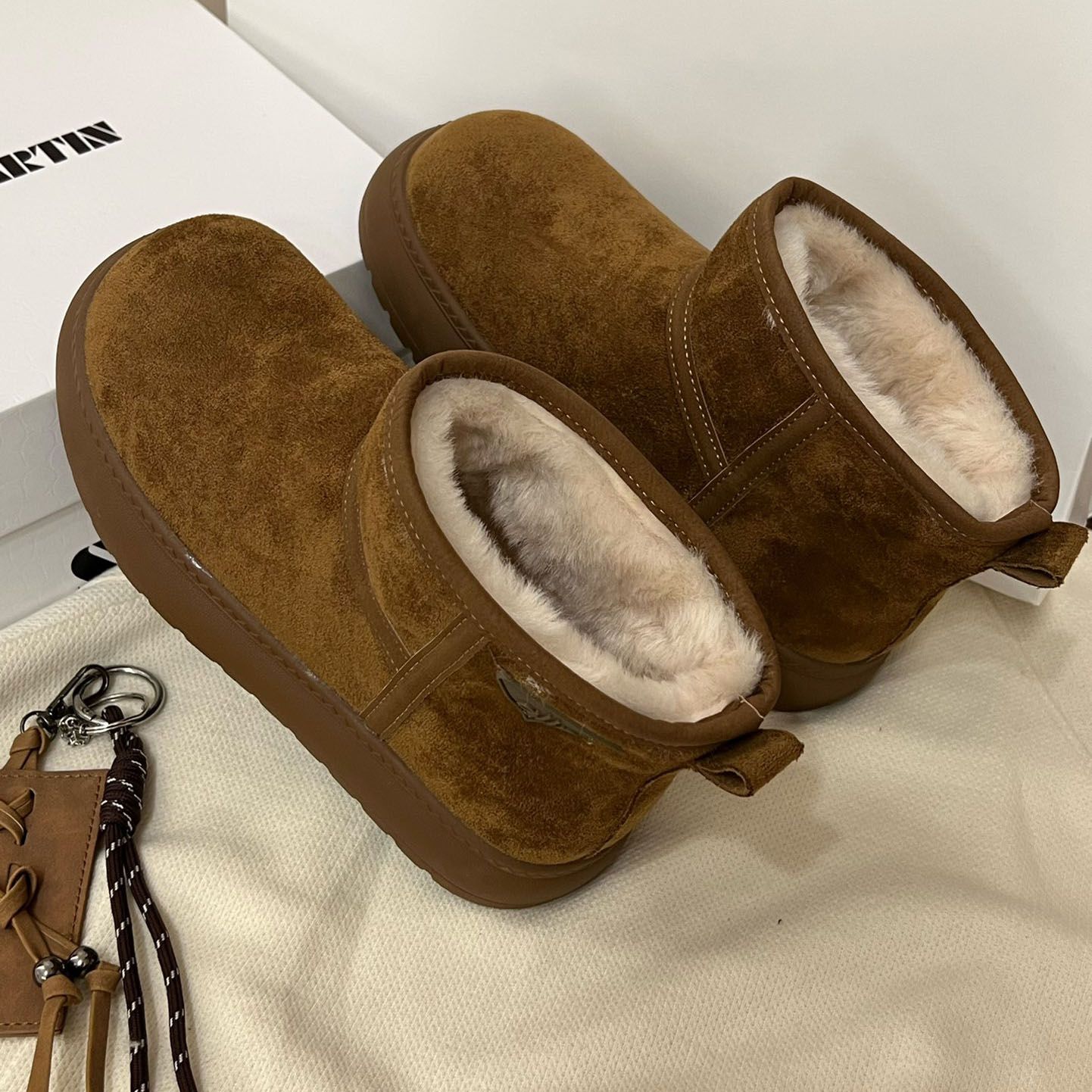 保暖短筒冬季中帮套筒时尚雪地靴皮毛一体加厚