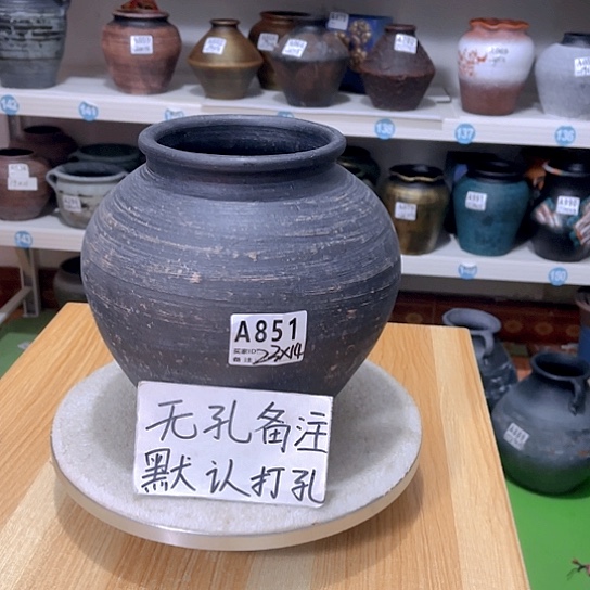 红陶手工制作工艺花盆