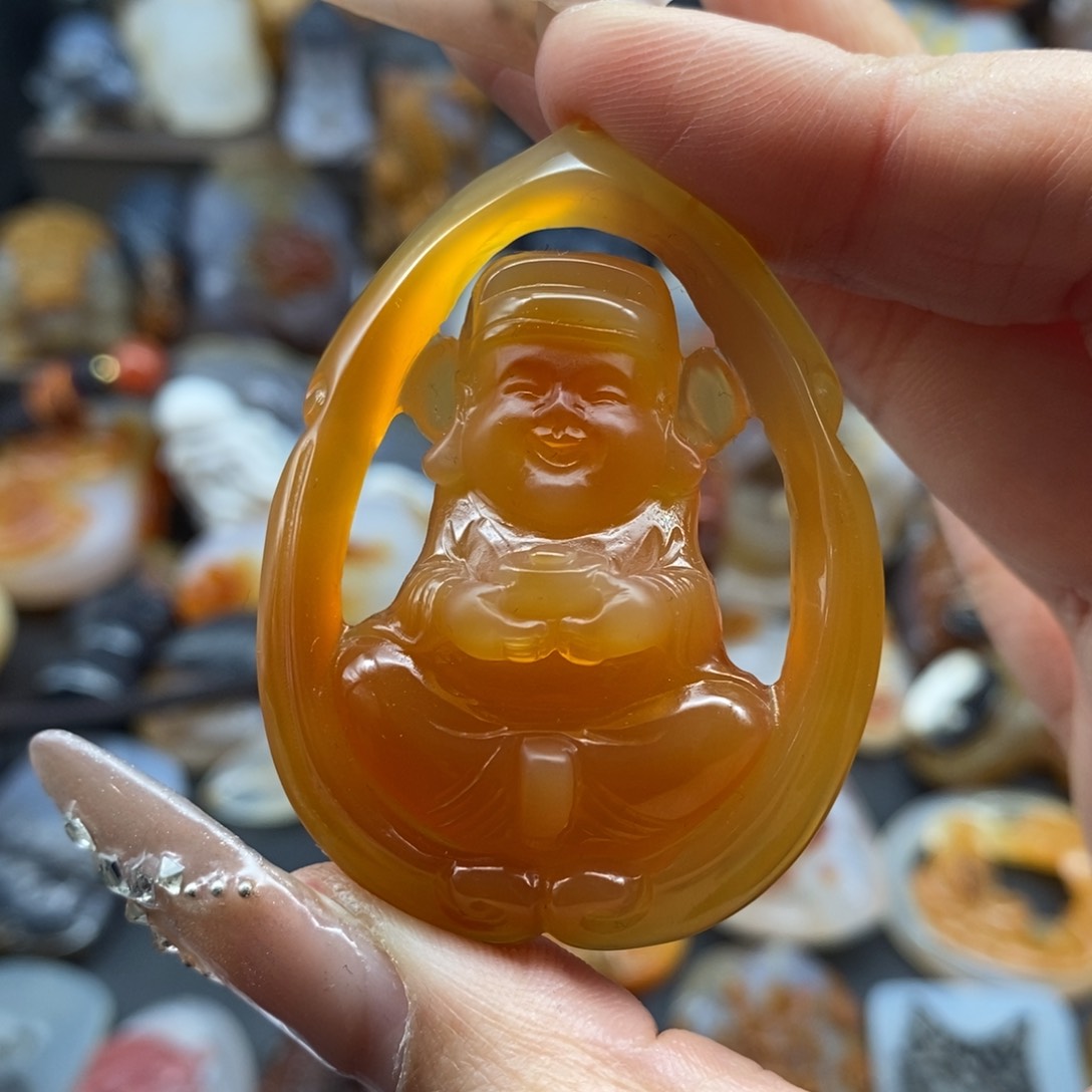 玛瑙/玉髓未镶嵌吊坠(不含链)做****^