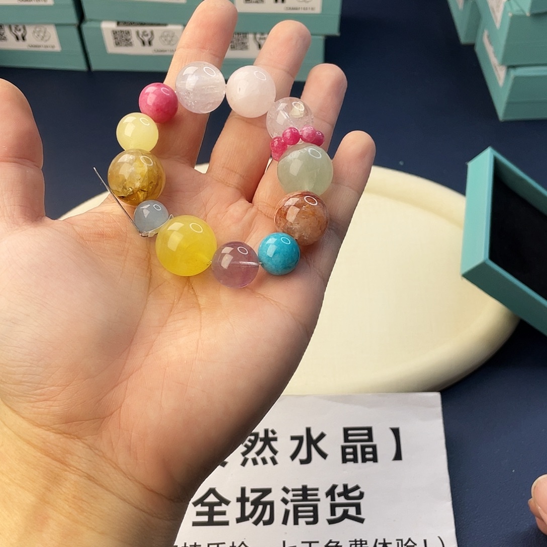 水晶手链银S925镶嵌