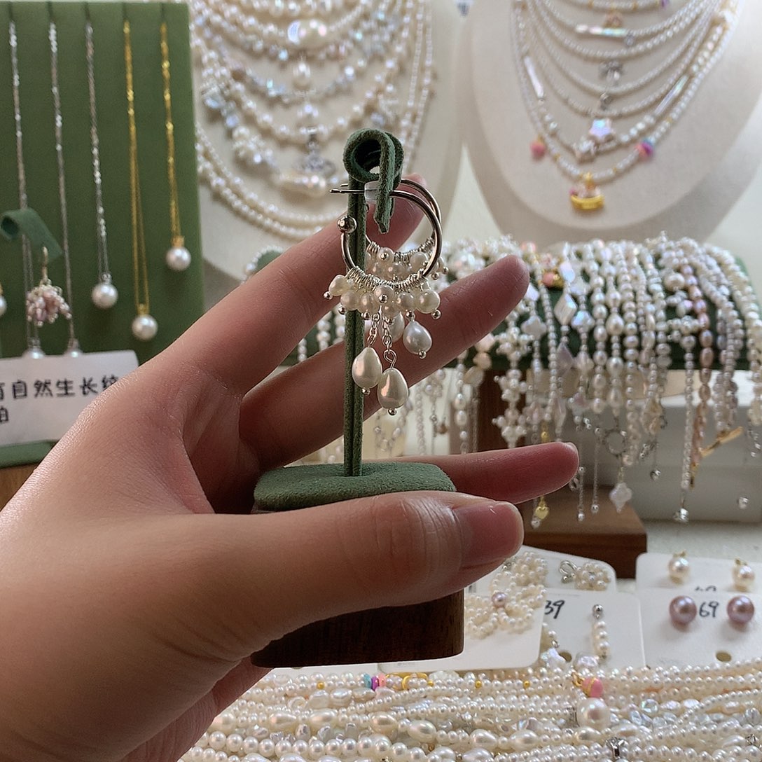 耳饰淡水珍珠合金