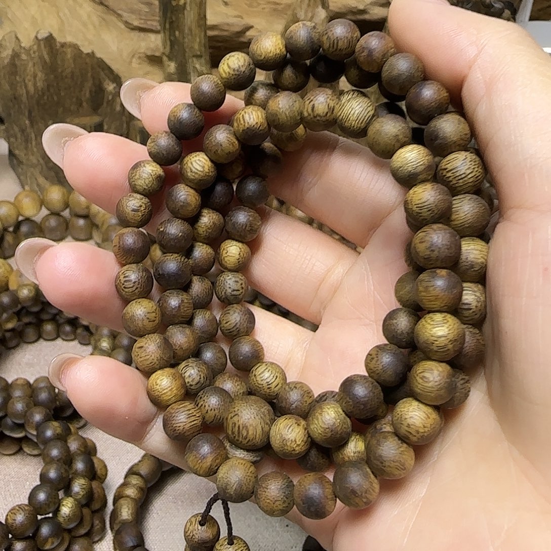 沉香沉香碎屑07圆珠多圈15克+