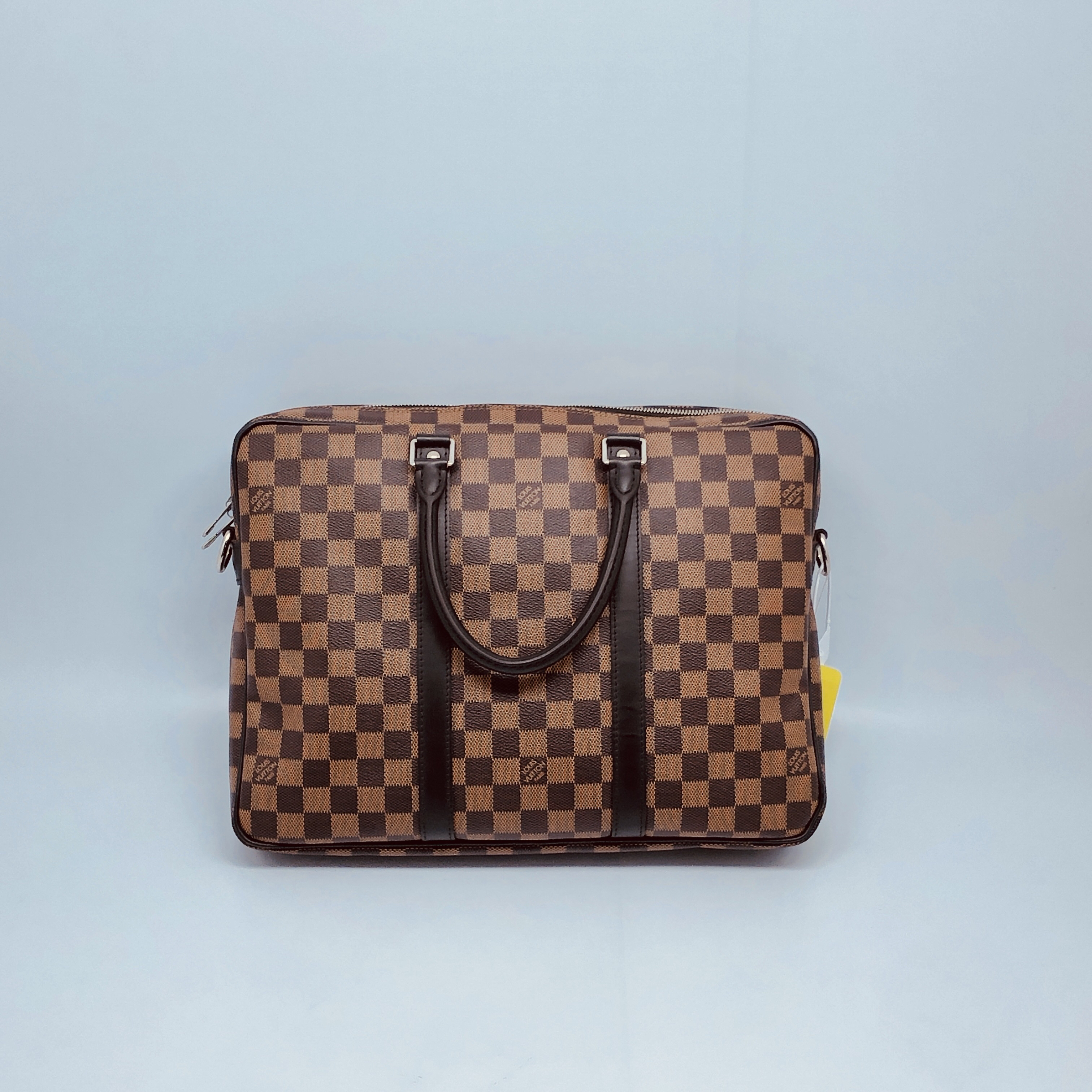 99新 LouisVuitton/路易威登 98新 棕棋盘格手提包/传品38号