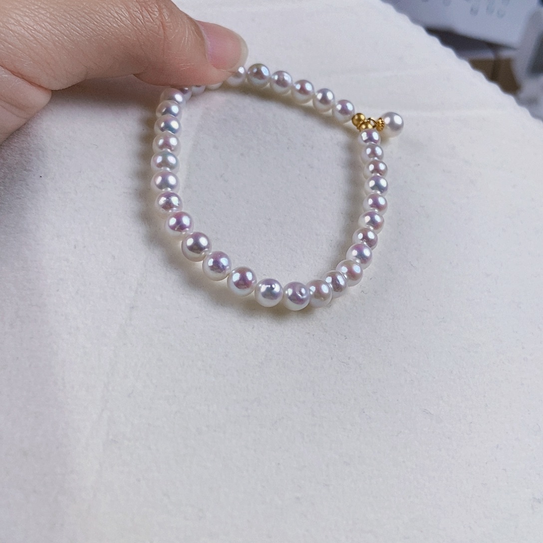 淡水珍珠手绳银S925镶嵌