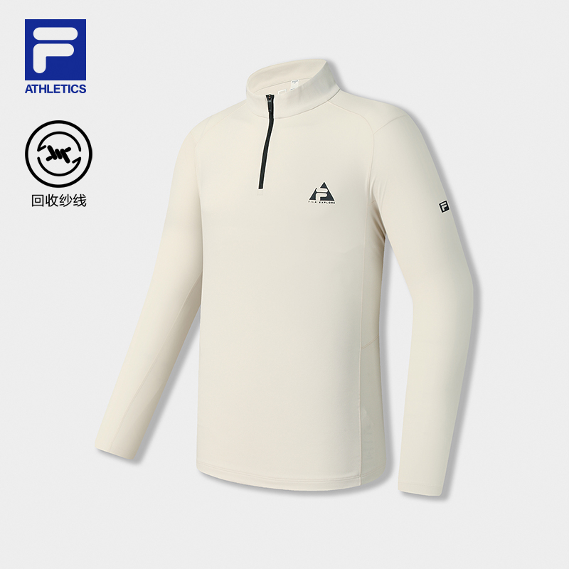 【户外挺括立领】Fila/斐乐男秋季新款内搭舒适运动长袖A11M537206F