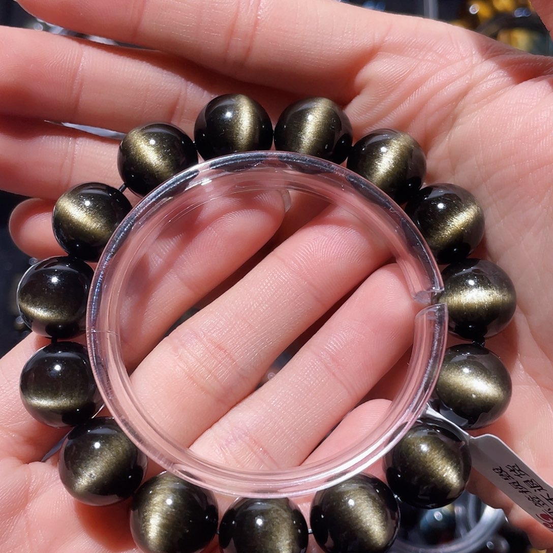 黑曜岩手链未镶嵌豆*