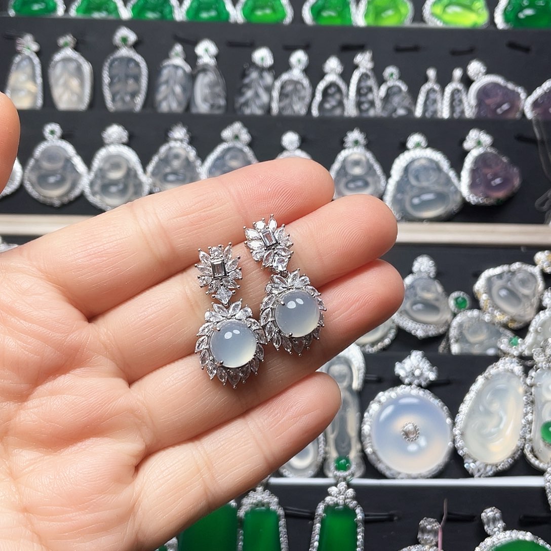 玛瑙/玉髓耳钉合金