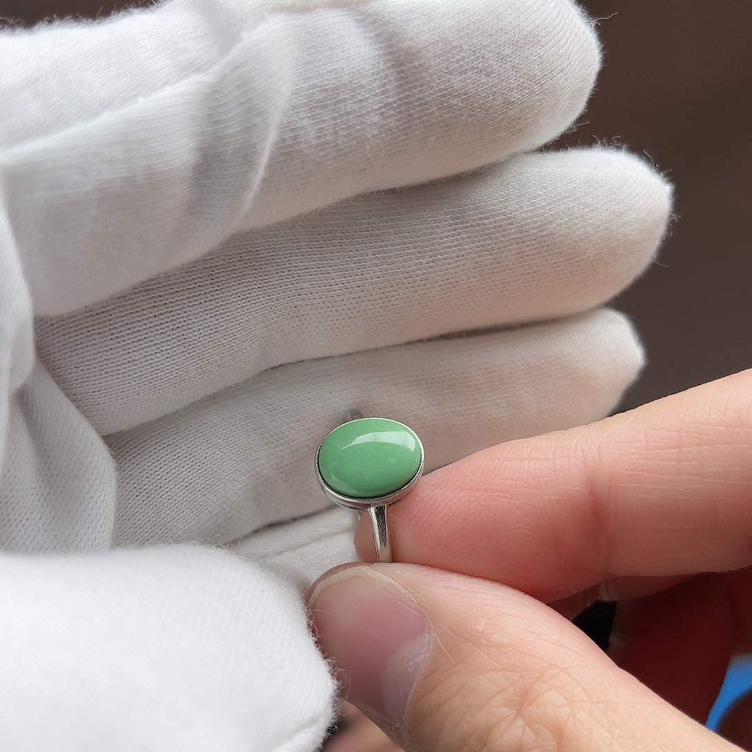 绿松石珠宝奇石银S925镶嵌