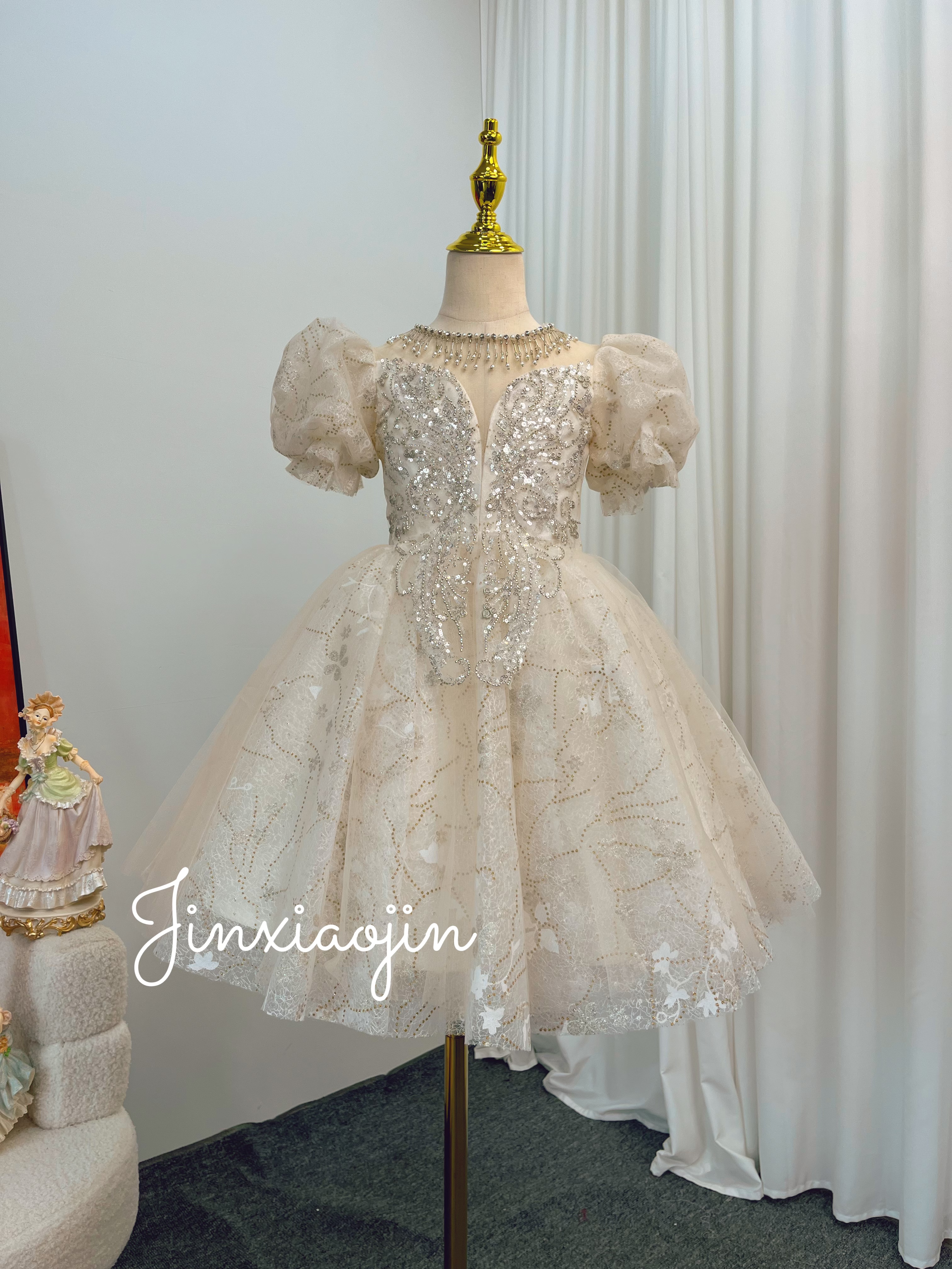 【复古流苏】儿童主持生日短款礼服