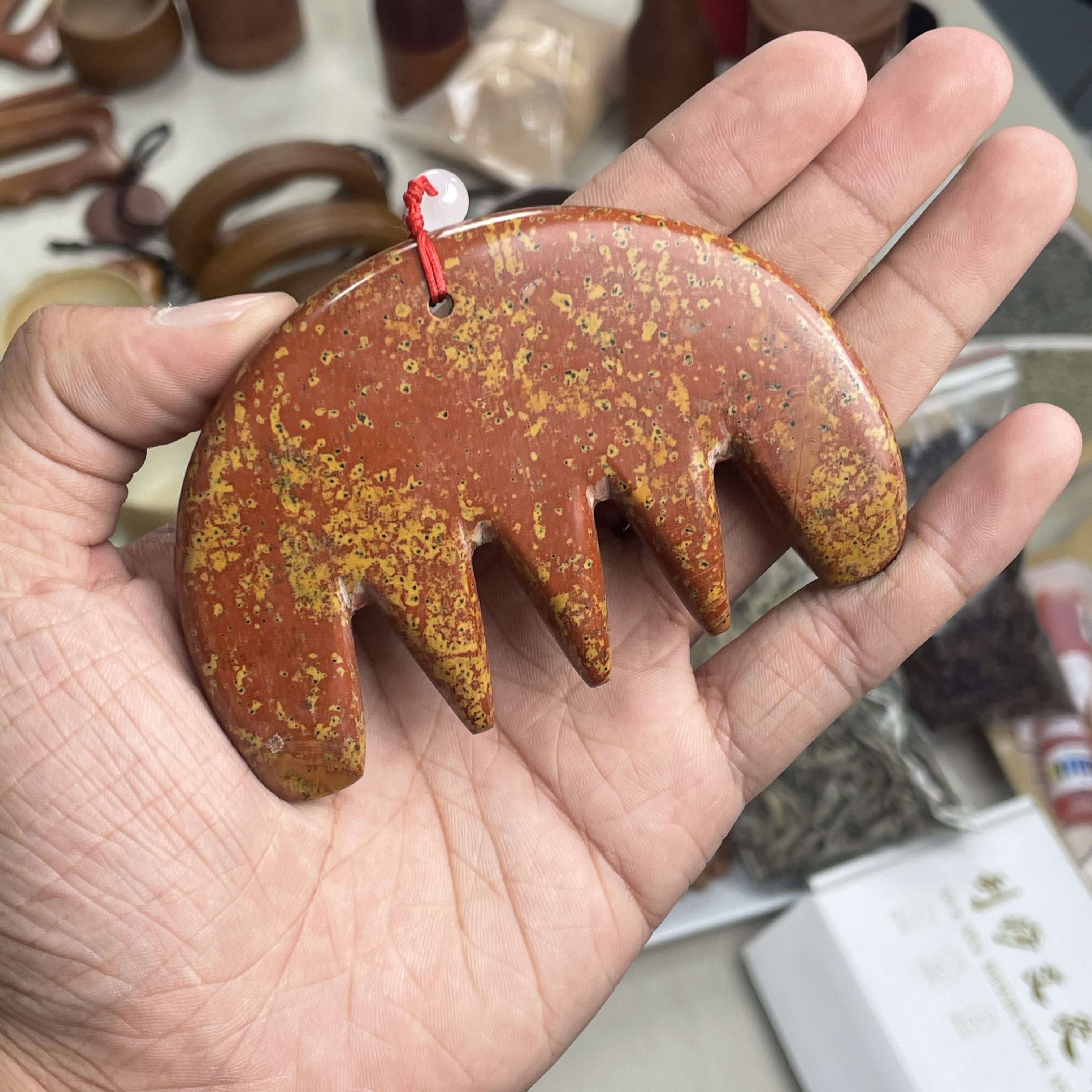 【书记甄选】泗水砭石尖头五齿梳