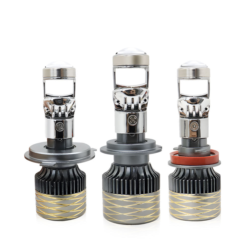 汽车自带双光透镜激光超亮LED大灯远近一体