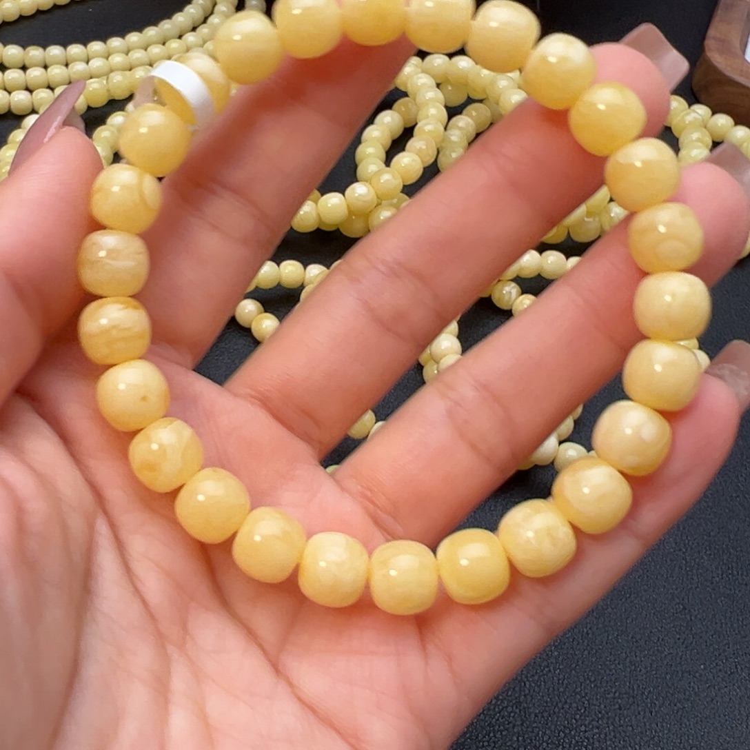 琥珀未镶嵌手链8.5