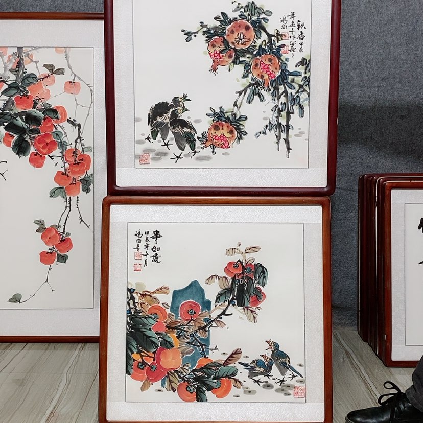 【闪购商品】国画书画作品带框65×65厘米