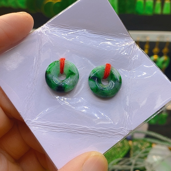 翡翠未镶嵌耳饰耳坠
