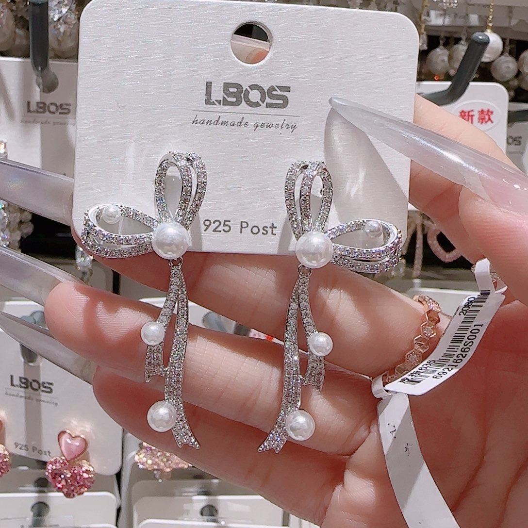 锆石铜合金925银耳环