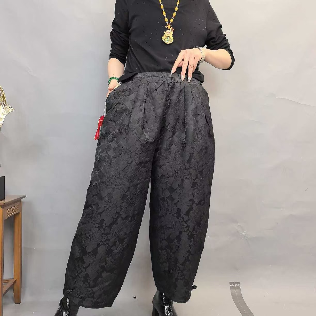 959时尚气质百搭优雅高端休闲透气拉风宽松女士休闲裤子