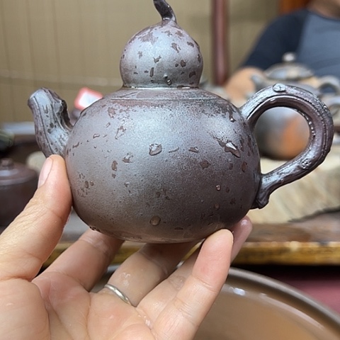 戬谷龙窑柴烧茶壶40