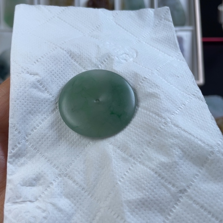 定制翡翠未镶嵌平安扣 毛货 无鉴赏期