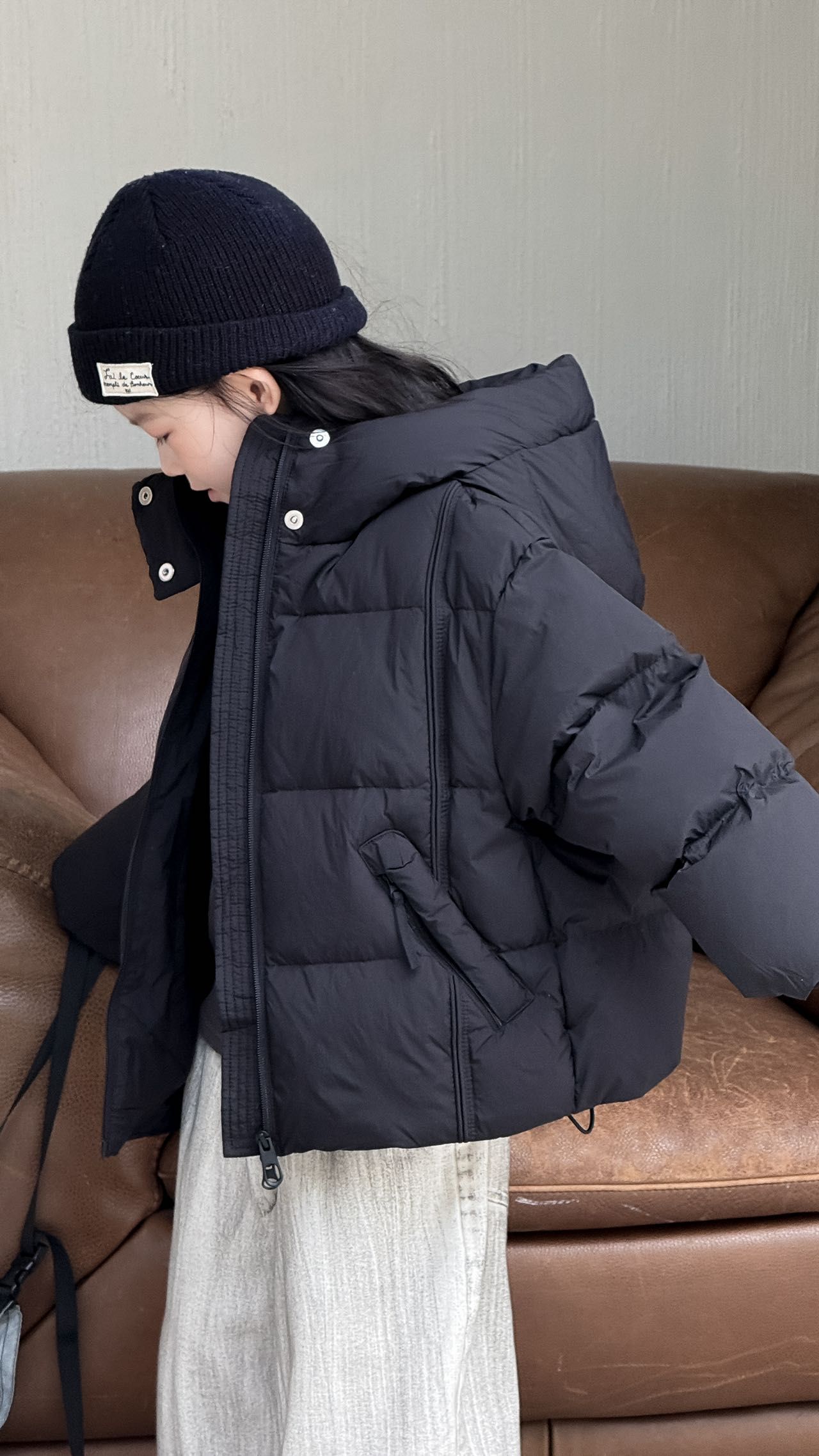 T儿童连帽短款休闲羽绒服7948