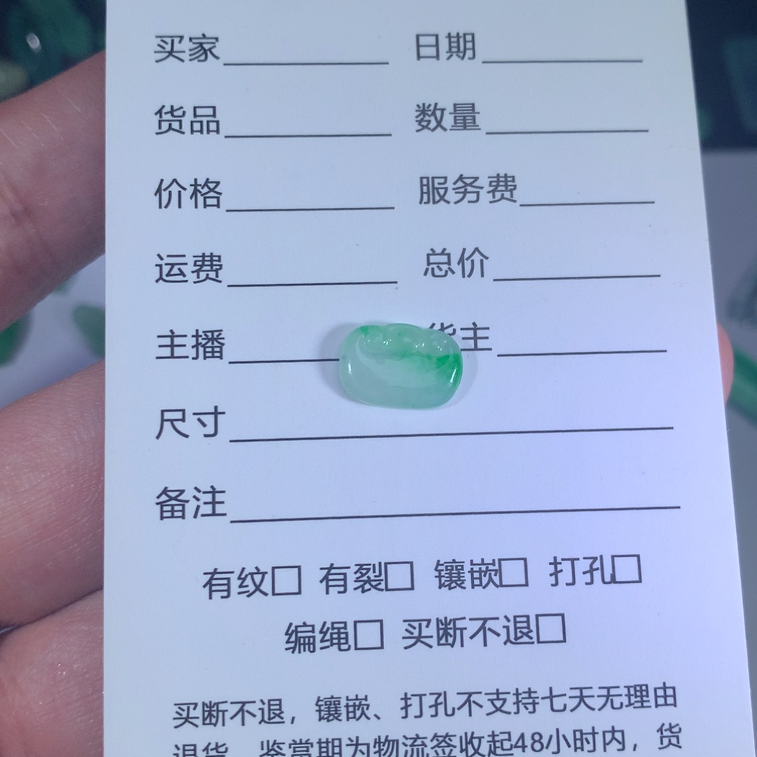 翡翠颈饰未镶嵌如意头