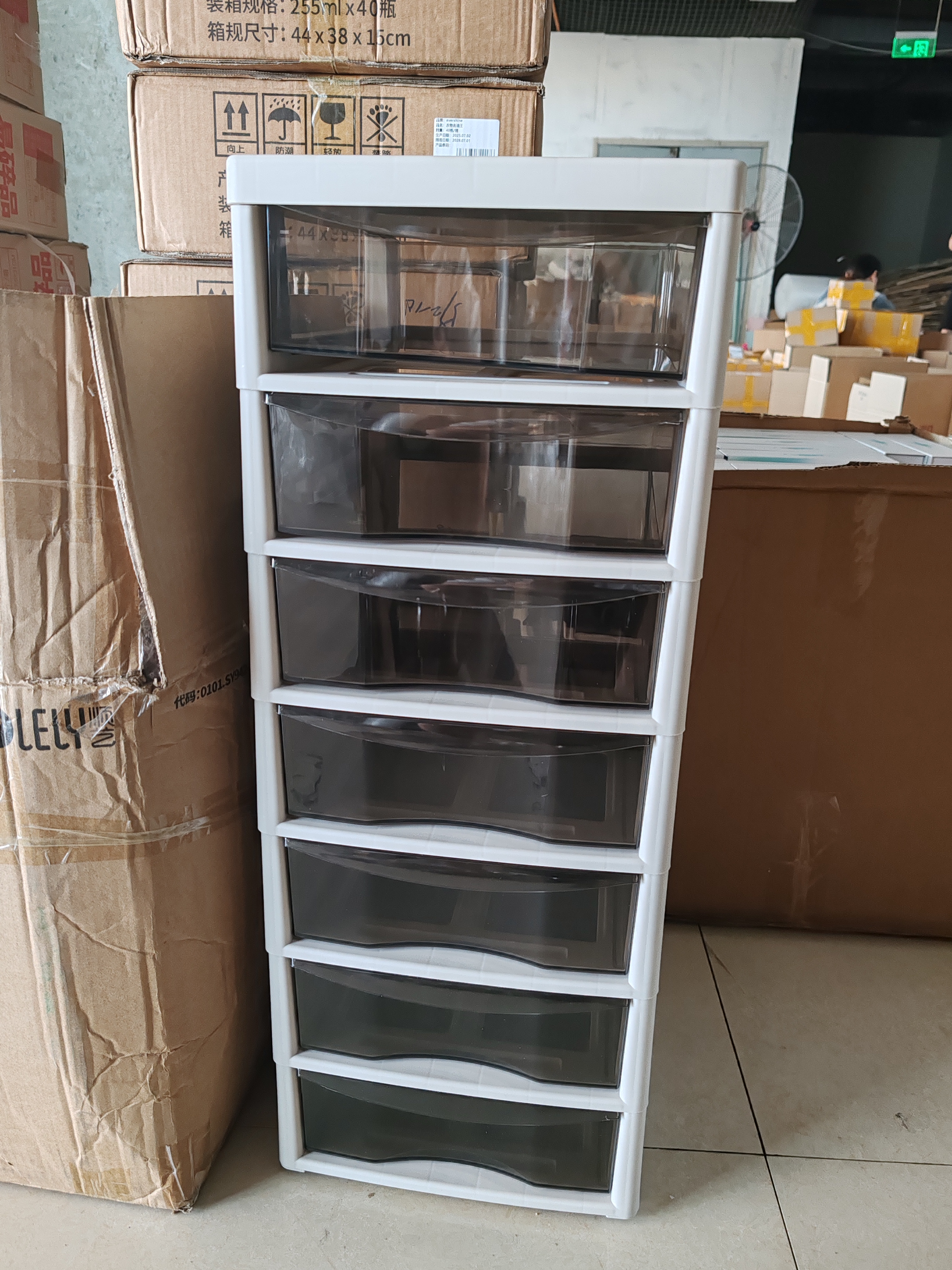 7层抽屉柜烟灰色卧室办公室用