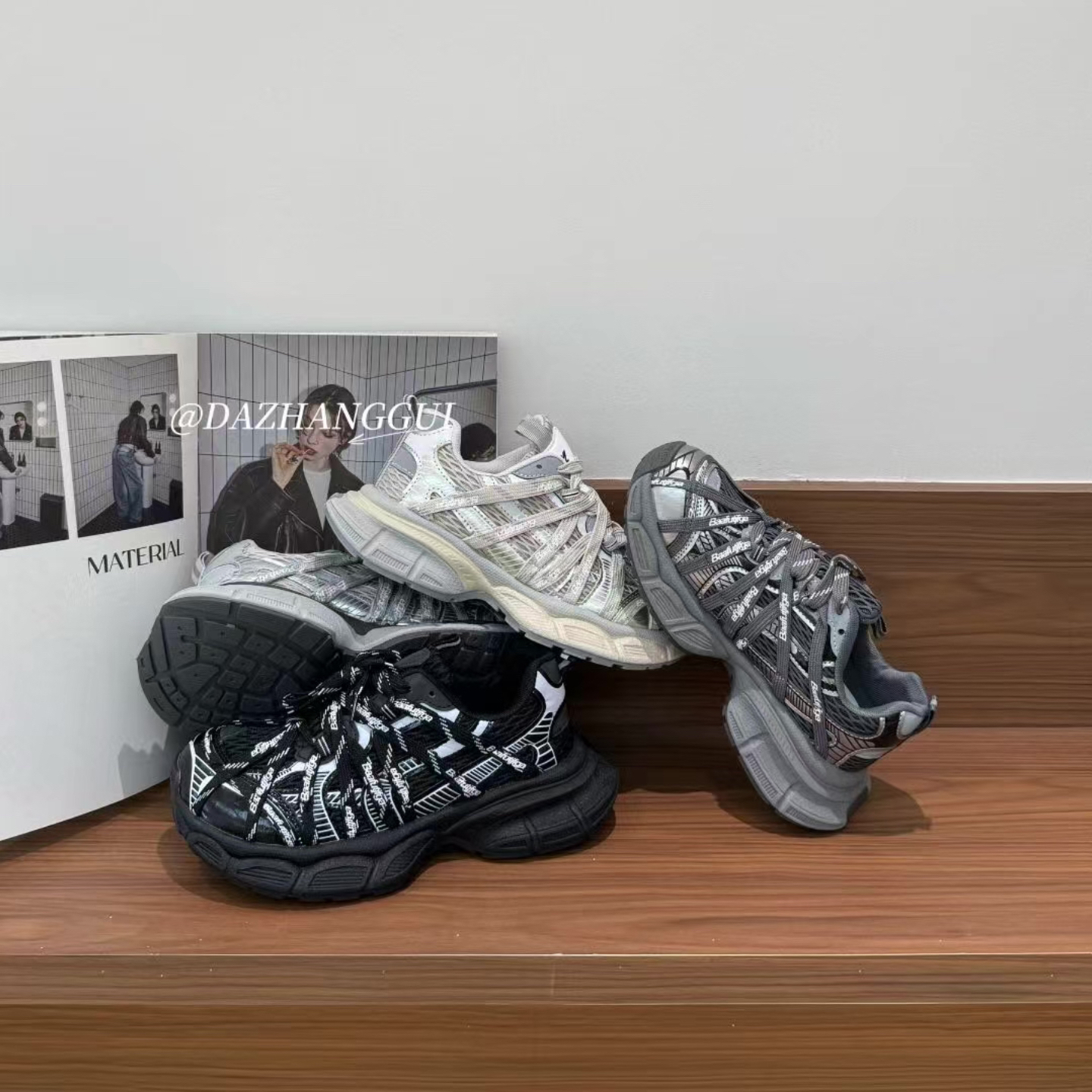 DZG 福 （1xz2268#）小个子必入！百搭款厚底撞色老爹鞋12-7