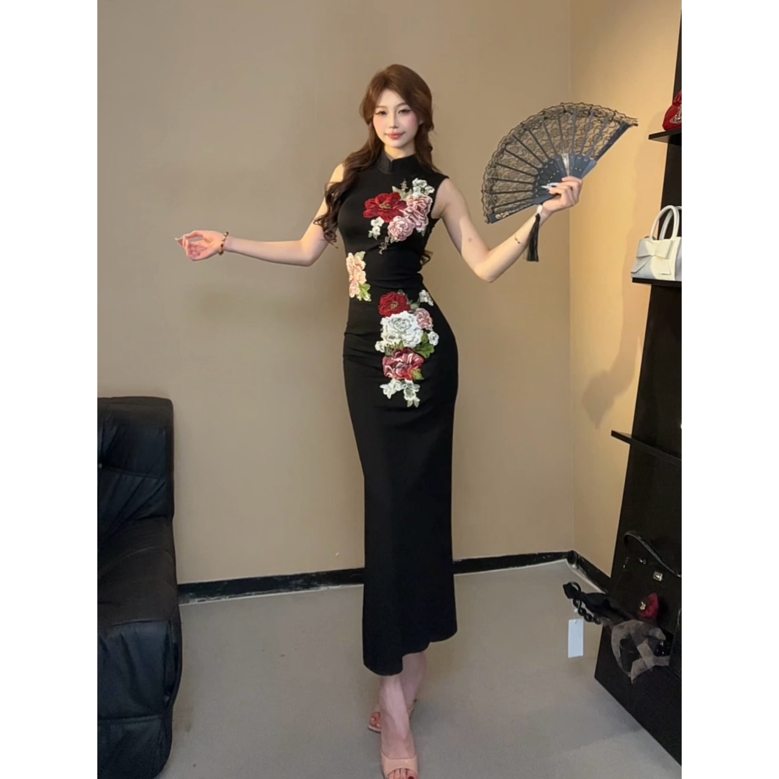 小莹日记【国色天香】新中式气质修身改良旗袍连衣裙QZYHZ49027