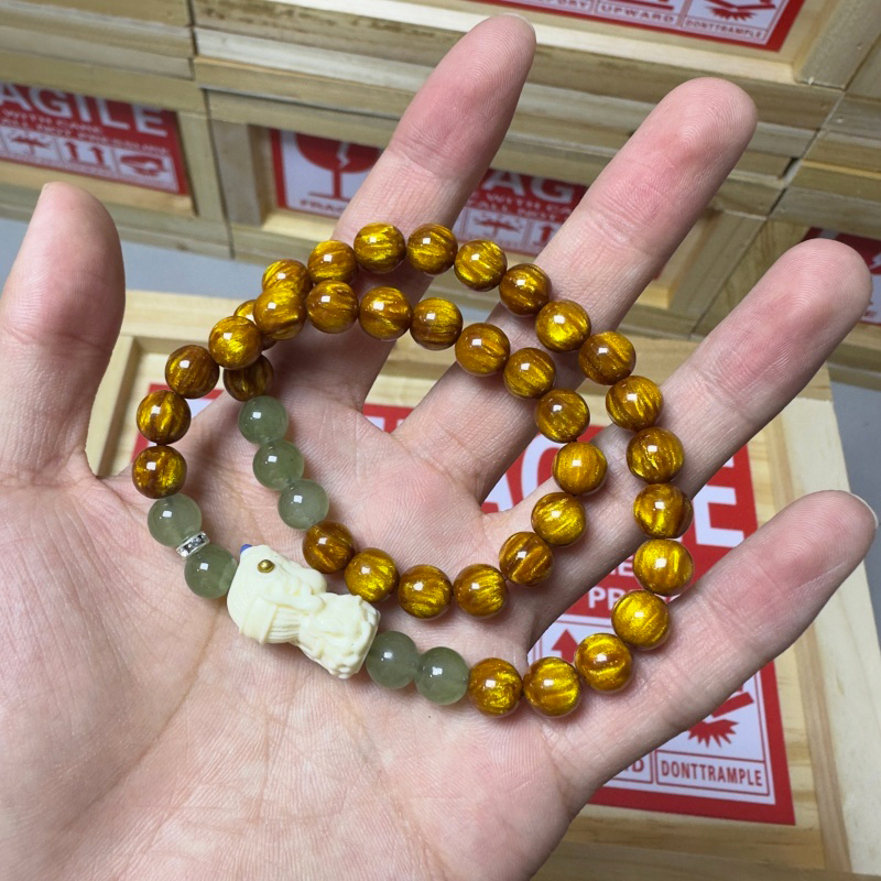 非金属树脂手链 STJ052金丝海柳双圈精美手串无礼盒