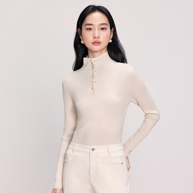 【舒软针织控】设计感羊毛针织衫套头毛衣DOUBLOVE贝爱25秋季新款