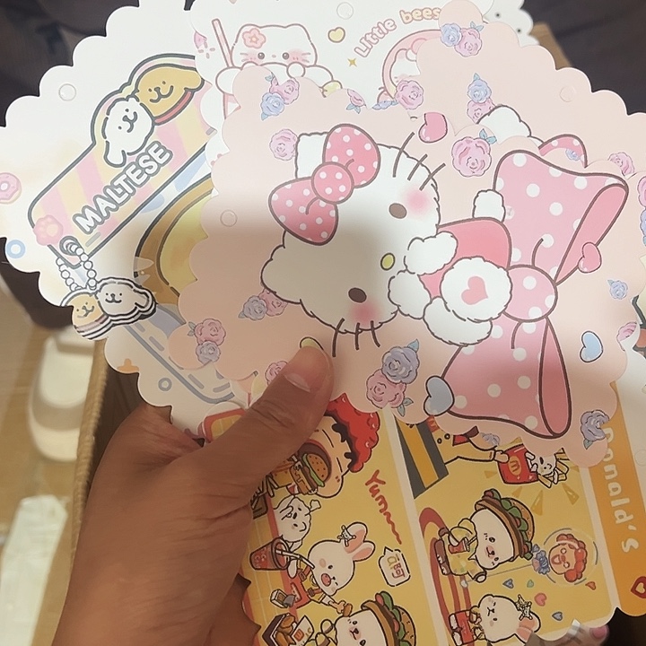 双面花边9.5×14混款100张