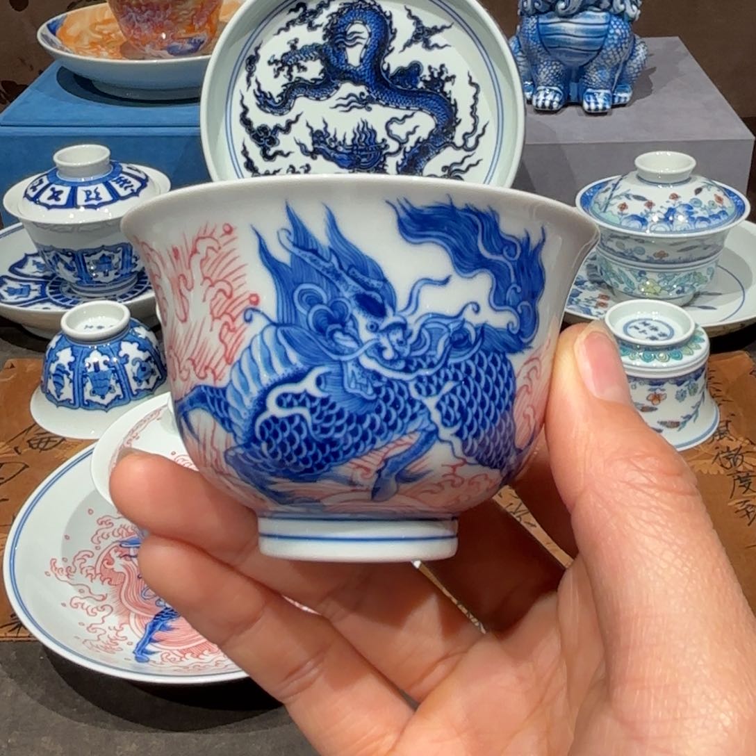 瓷片手工手绘陶瓷茶具