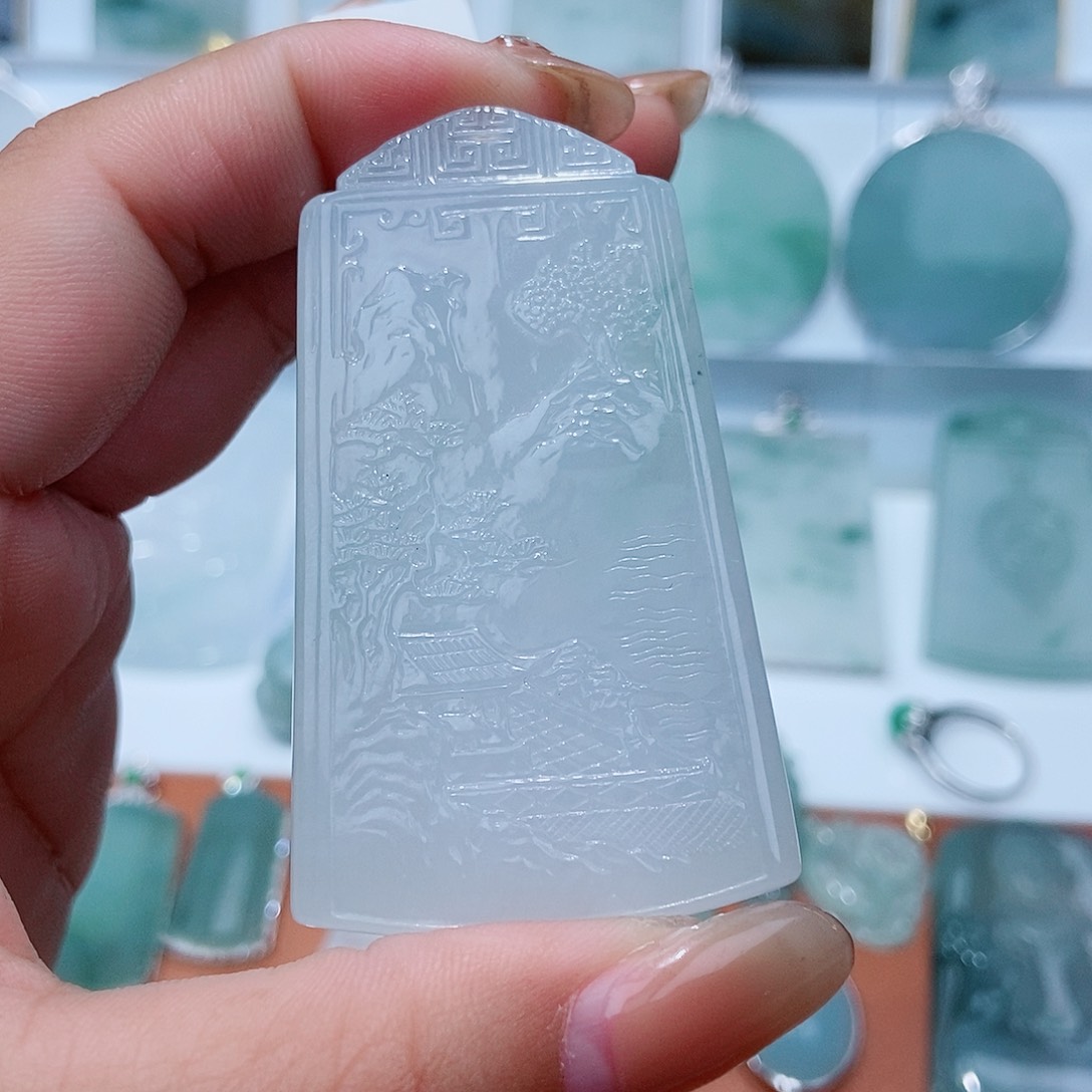 翡翠未镶嵌吊坠(不含链)