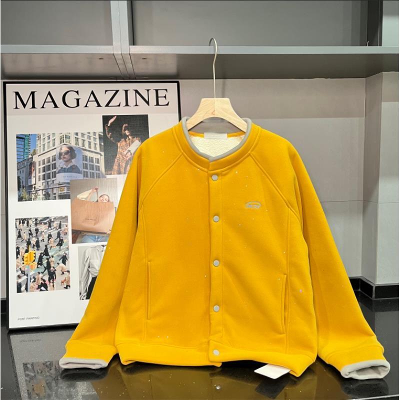 WL[撞色搭陪]2025年秋冬新款加绒百搭拼接时尚外套O-25898