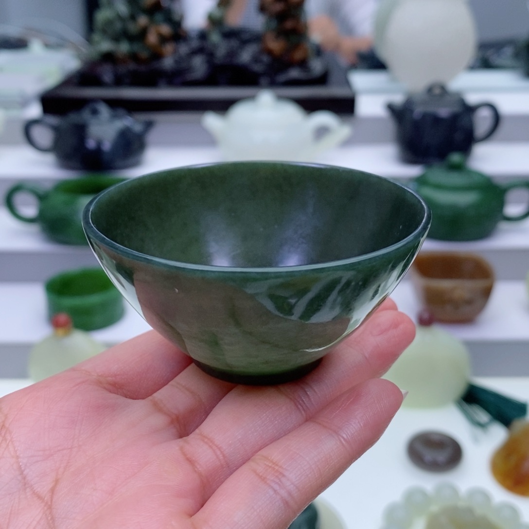 和田玉未镶嵌挂件一****夫杯子