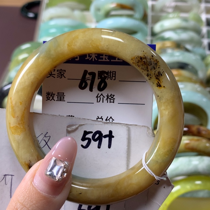 蛇纹石玉手镯未镶嵌678