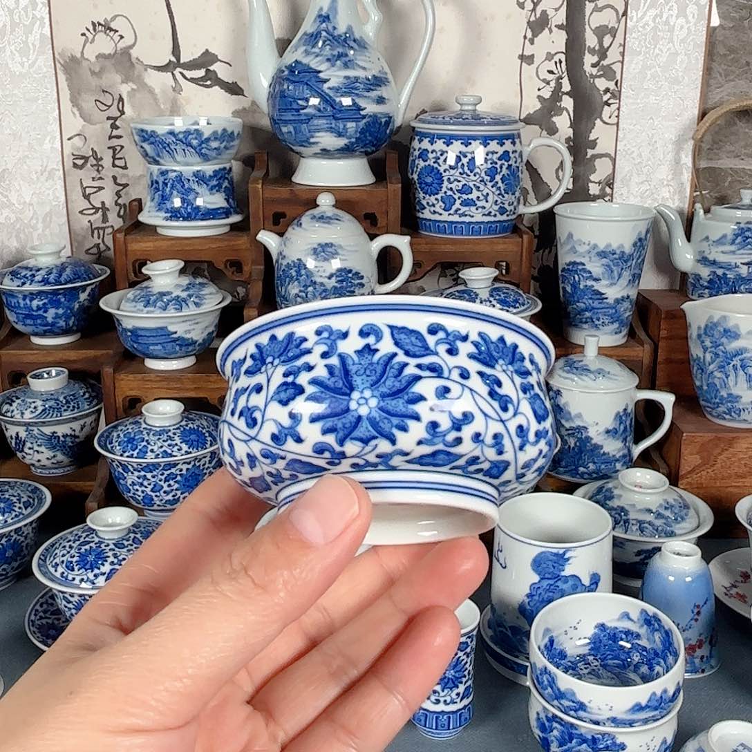 杯青花瓷器手绘陶瓷杯