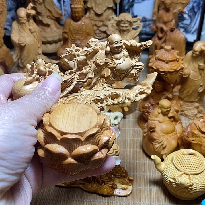 柏木（崖柏）弥勒加莲花底座