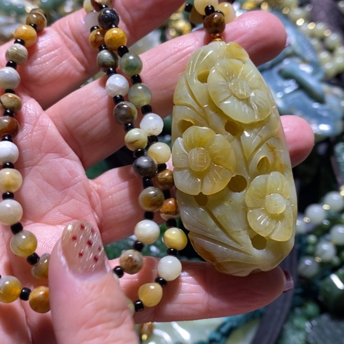 【闪购商品】岫玉毛衣链未镶嵌