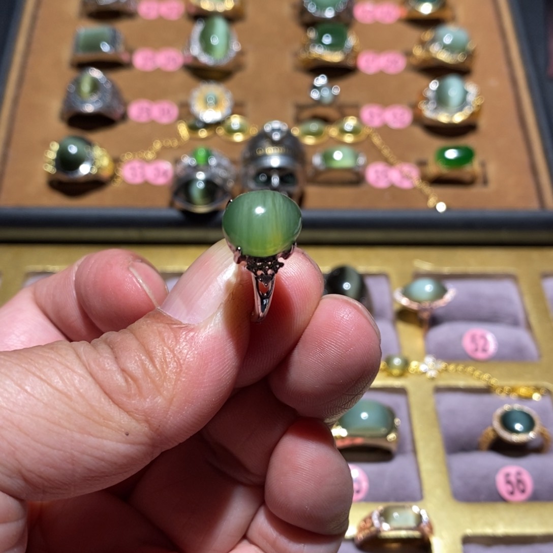 和田玉（碧玉）戒指未镶嵌