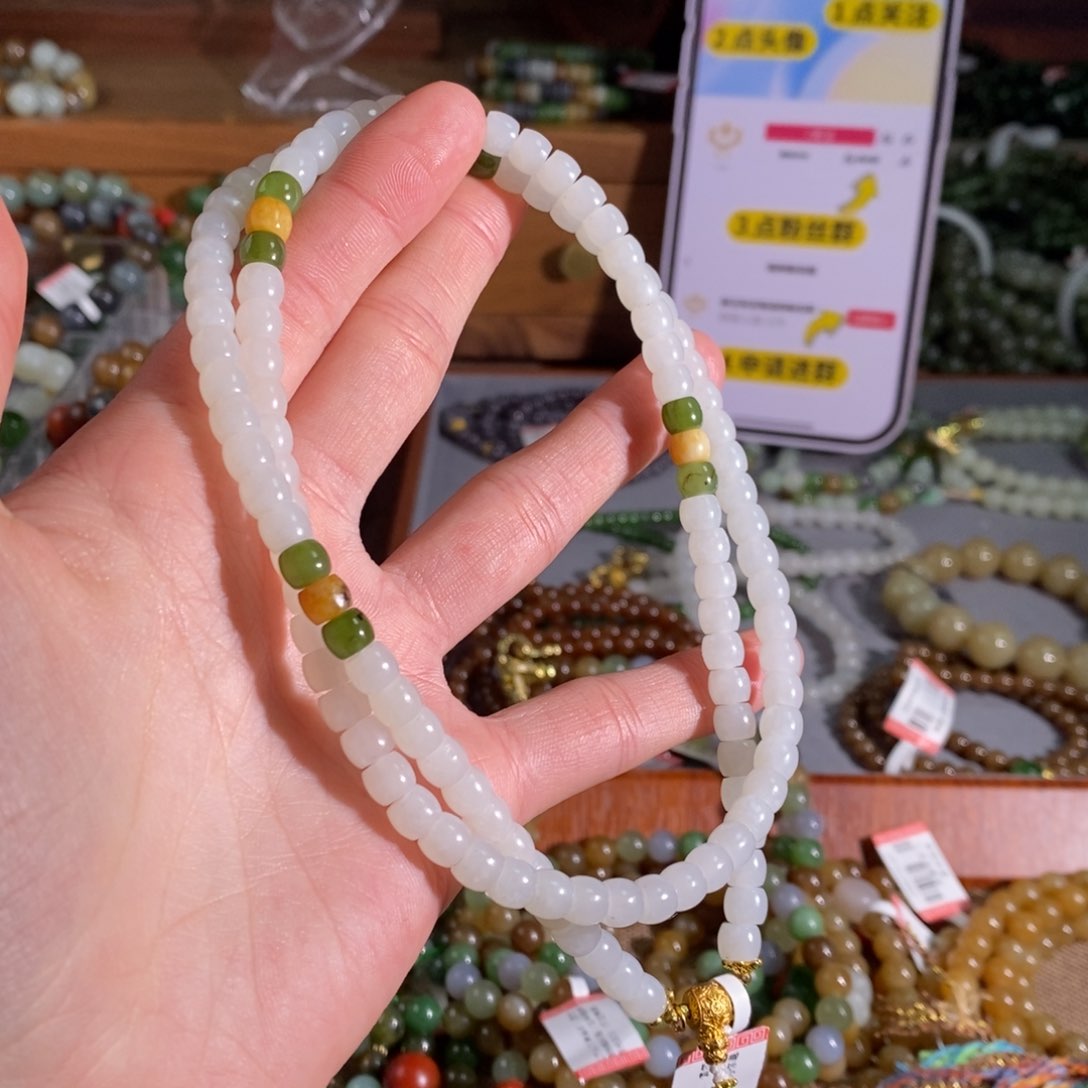 和田玉手链未镶嵌芥*帅