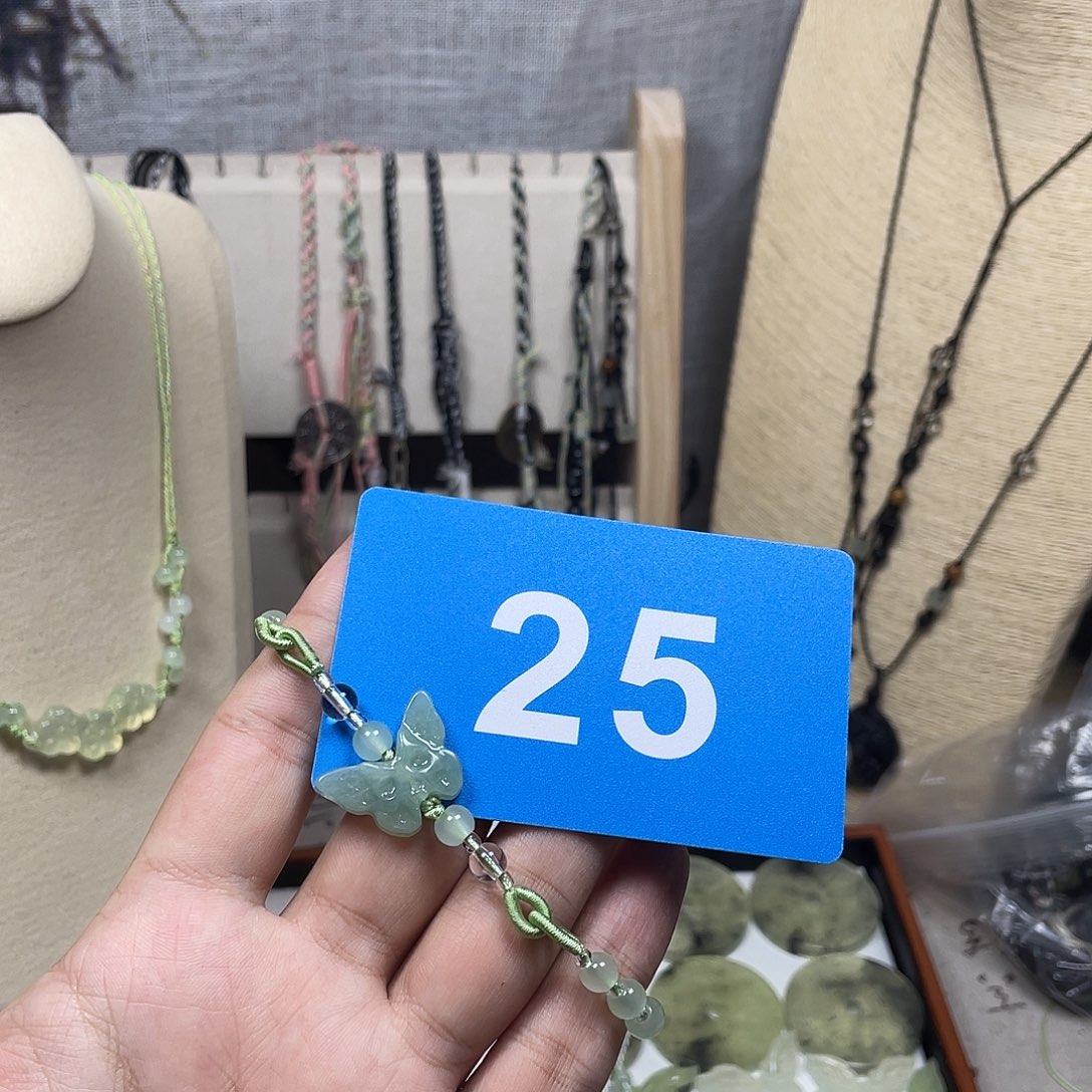 七***夜蛇纹石玉合金颈饰