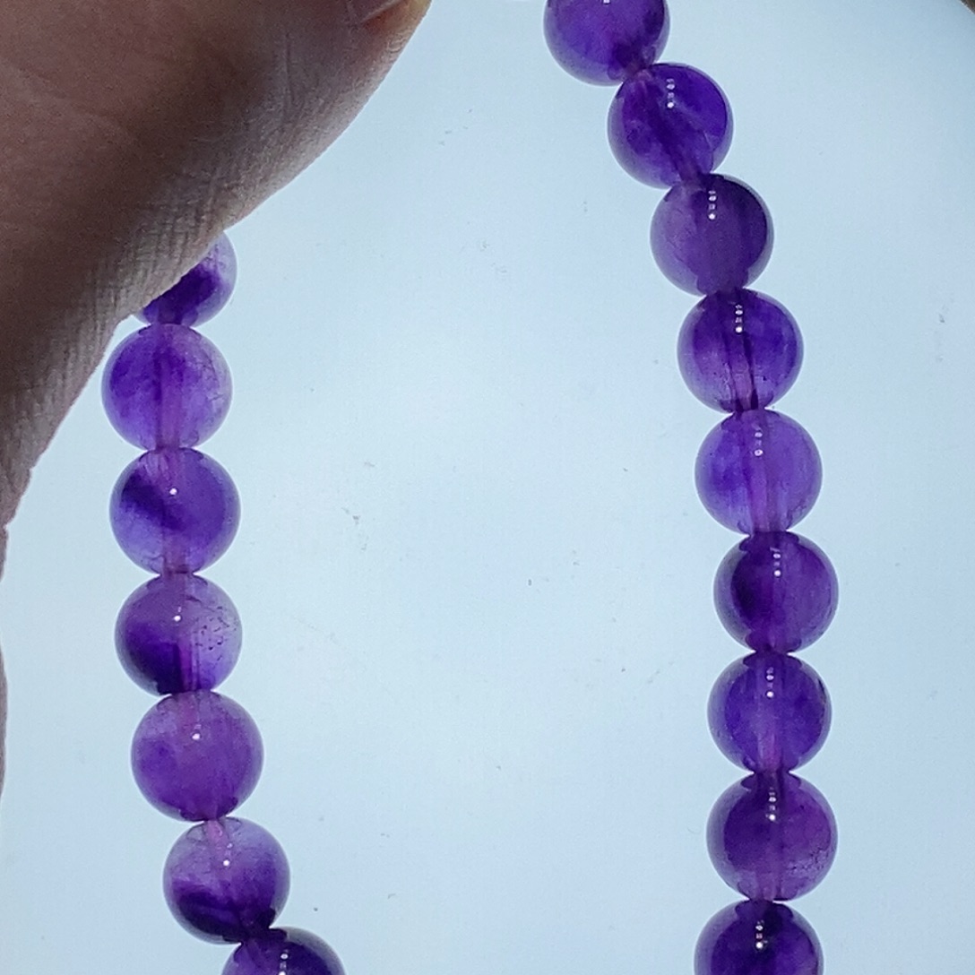 未镶嵌水晶手链紫超七8