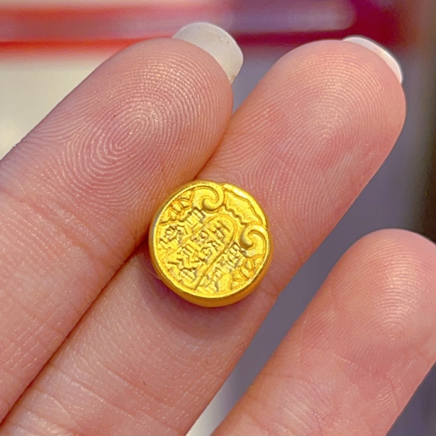 足金五路财神编制配饰