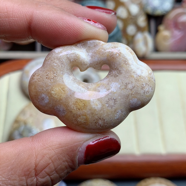 硅化珊瑚（珊瑚玉）颈饰未镶嵌