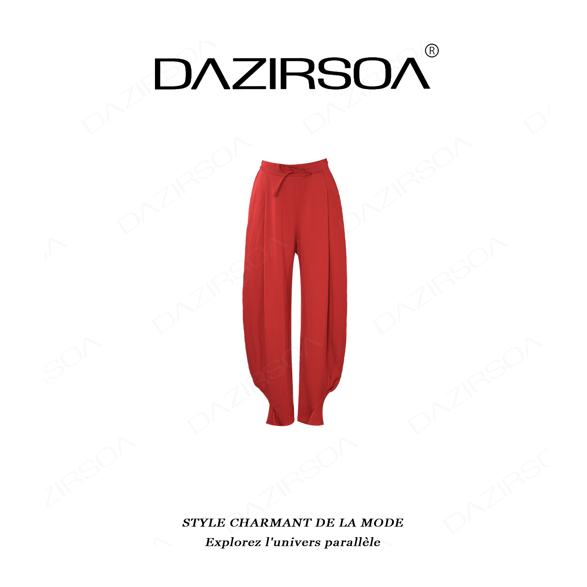 DAZIRSOA/达姿“自由之境”时尚百搭个性宽松弯刀裤 AA138