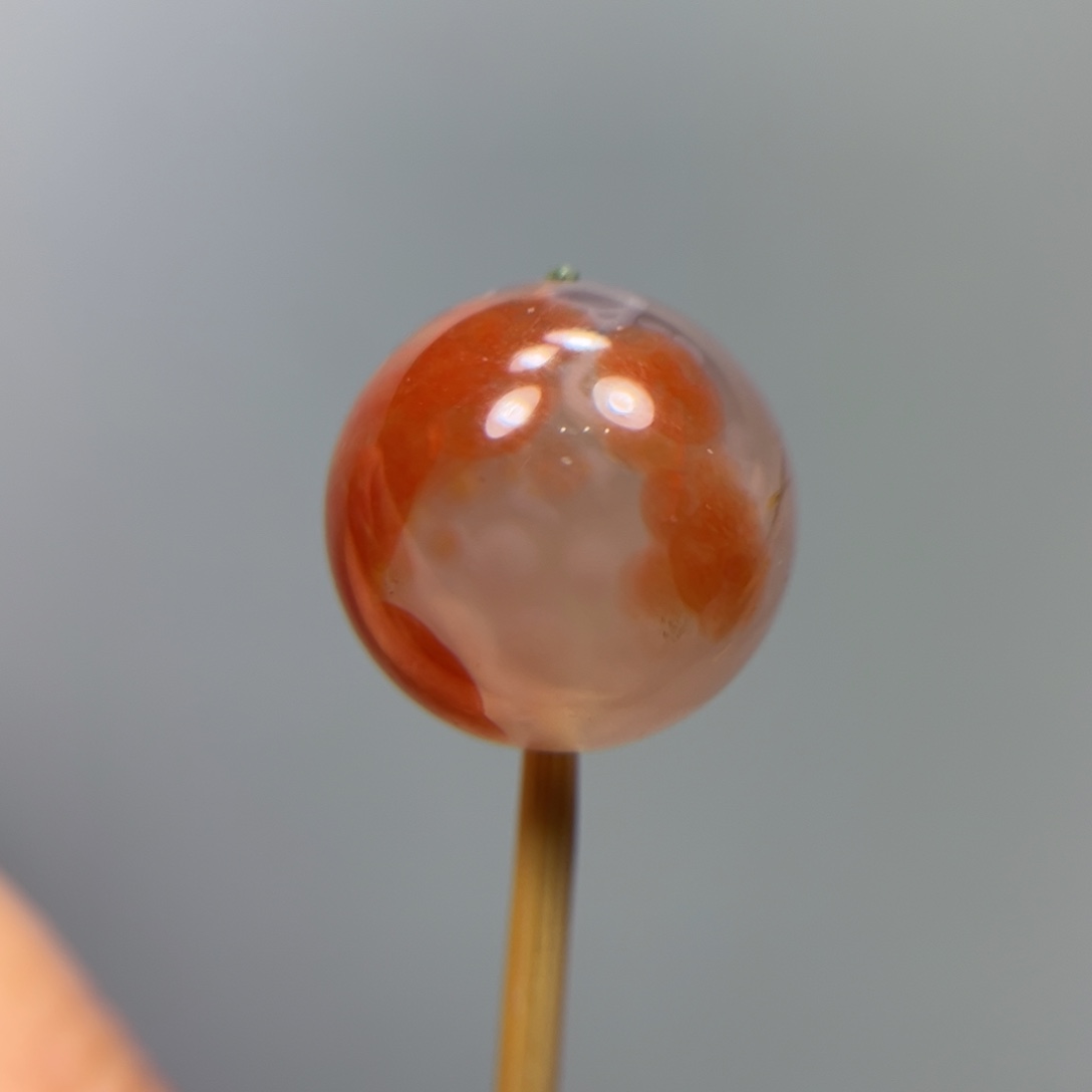南红玛瑙特色圆珠13mm+未镶嵌