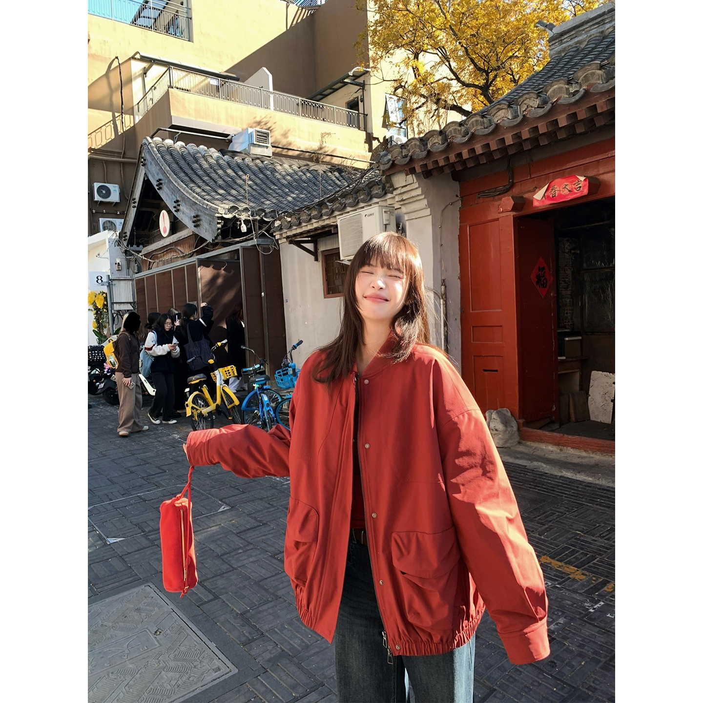 小君君布兰妮 搭配无烦恼/中古特调棒球服棉服外套250812