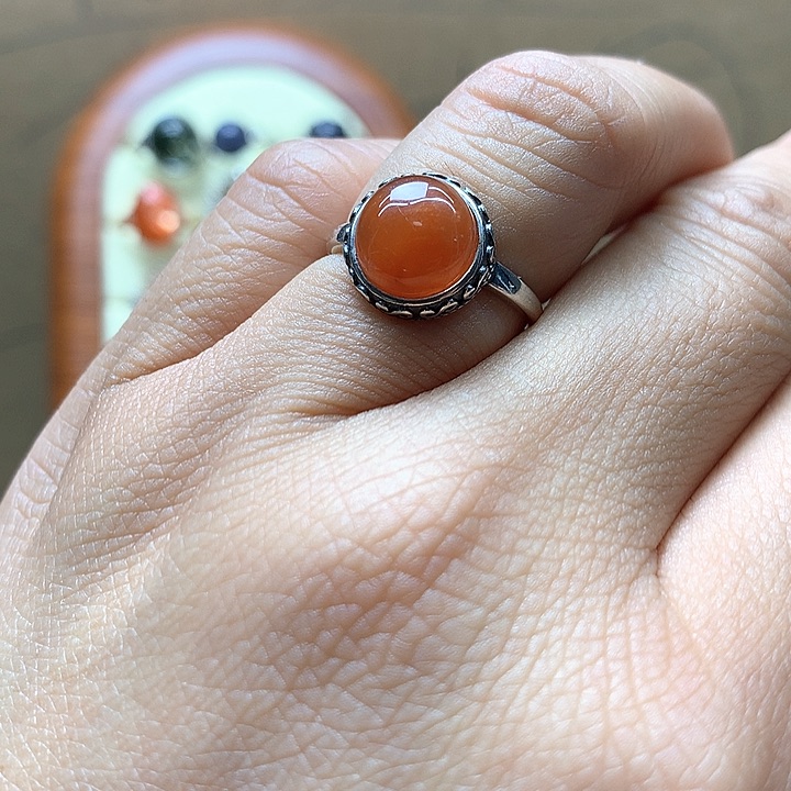 水晶水晶戒指银S925镶嵌