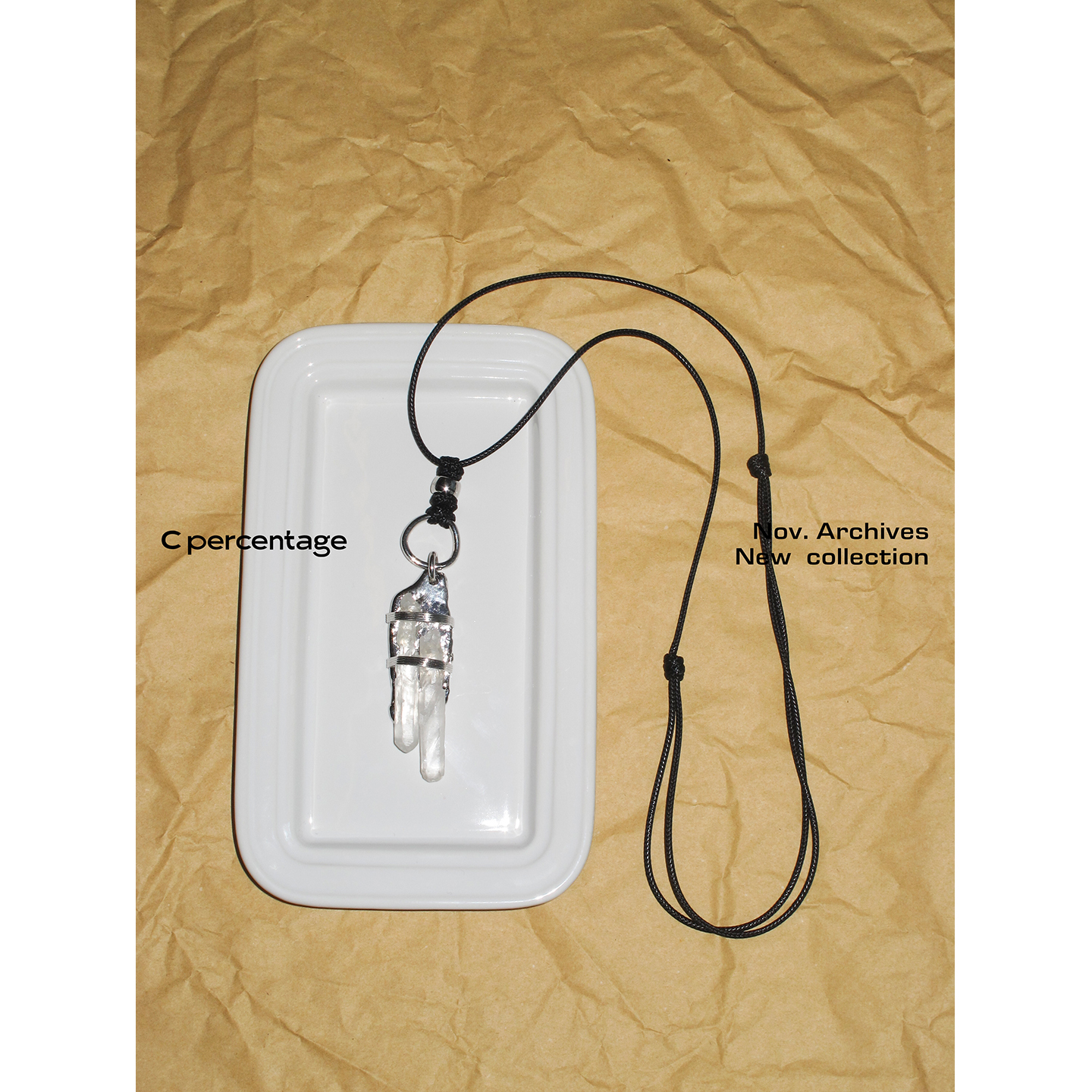 C Percentage 合金仿水晶项链 水晶副本项链