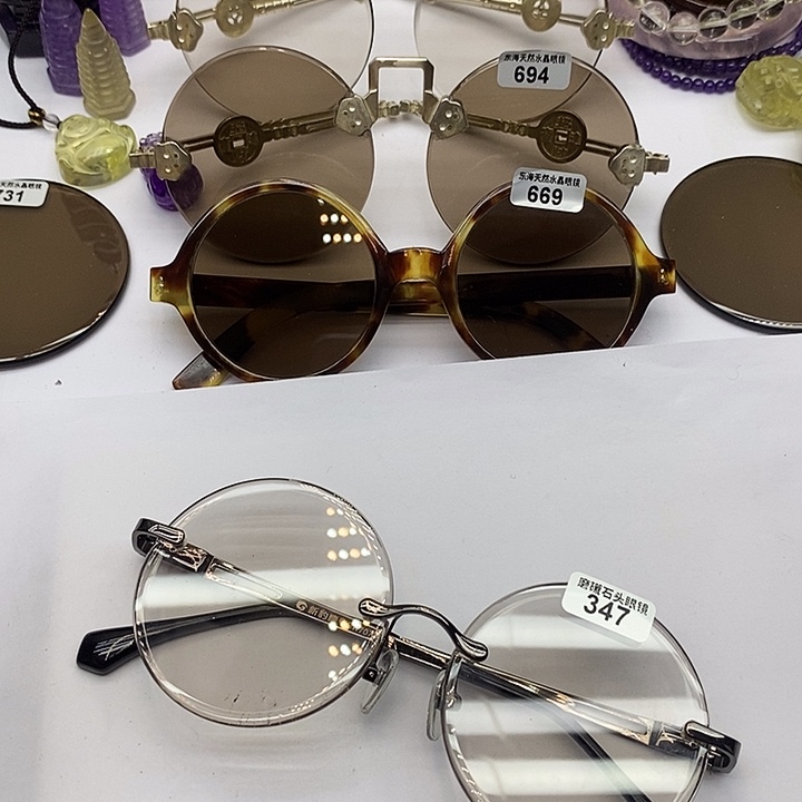 真***雄天然水晶复古圆新梁